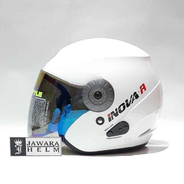 HELM BMC INOVA-R SOLID WHITE PUTIH