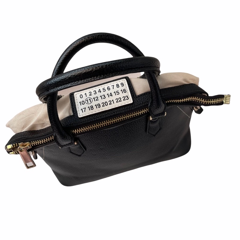 PRELOVED LIKE NEW TAS MAISON MARTIN MARGIELA MMM 5AC BLACK LEATHER MINI HANDBAG