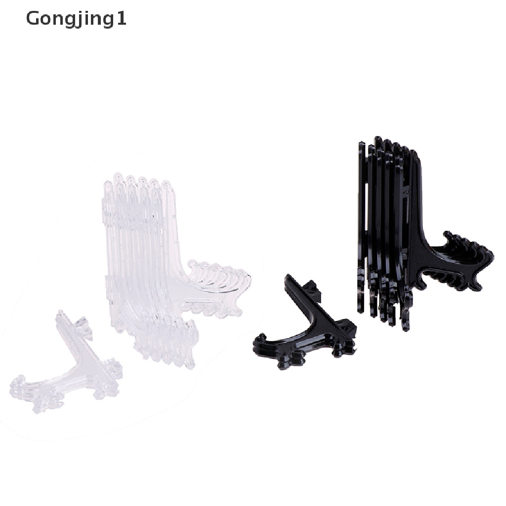 Gongjing 1pc Stand Holder Bingkai Foto Lipat 12 Bahan Plastik