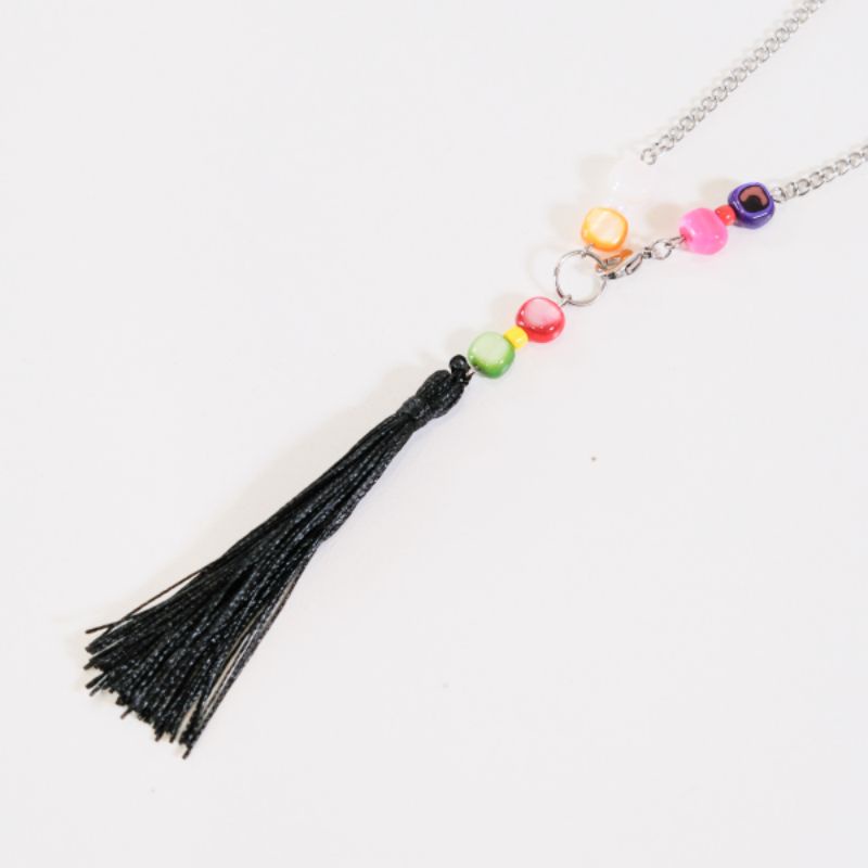 Kalung Etnik Aesthetic Bandul Tassel Pria Wanita