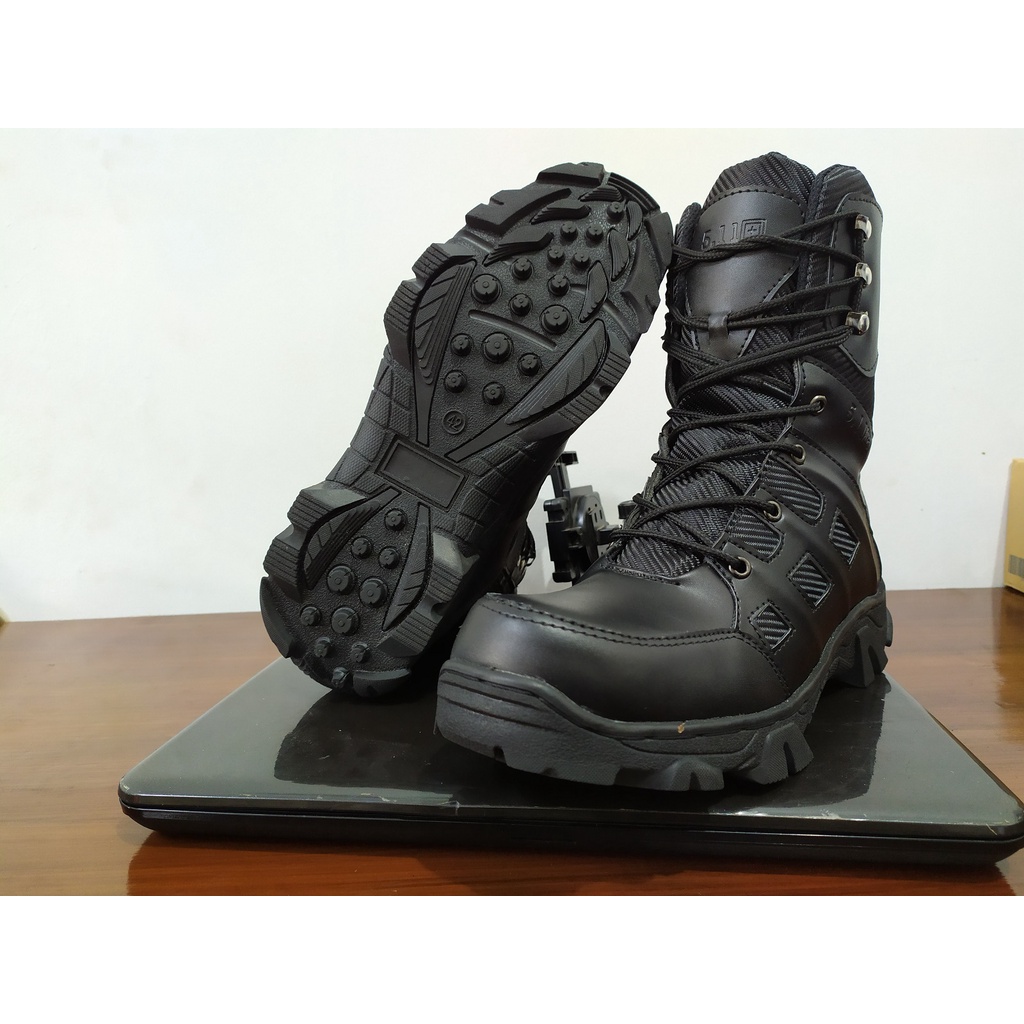Promo sepatu zimzam pdl 5.11 tactical high black safety boots sepatu pria  teouring hiking termurah