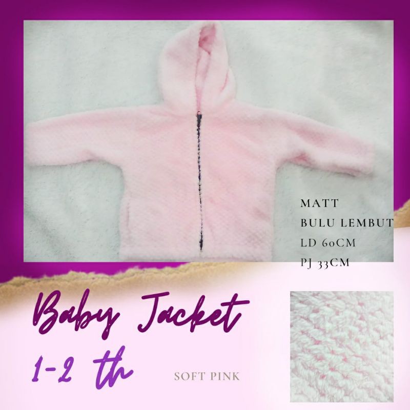 Jaket Bayi Usia 1-2 tahun jaket bayi bulu lembut-8