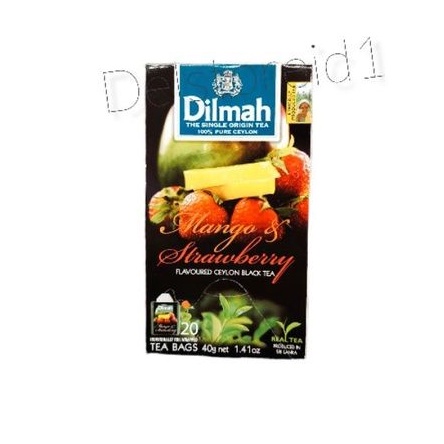 

Dilmah mango and strawberry flavoured ceylon black tea 20 tea bag 40 gr