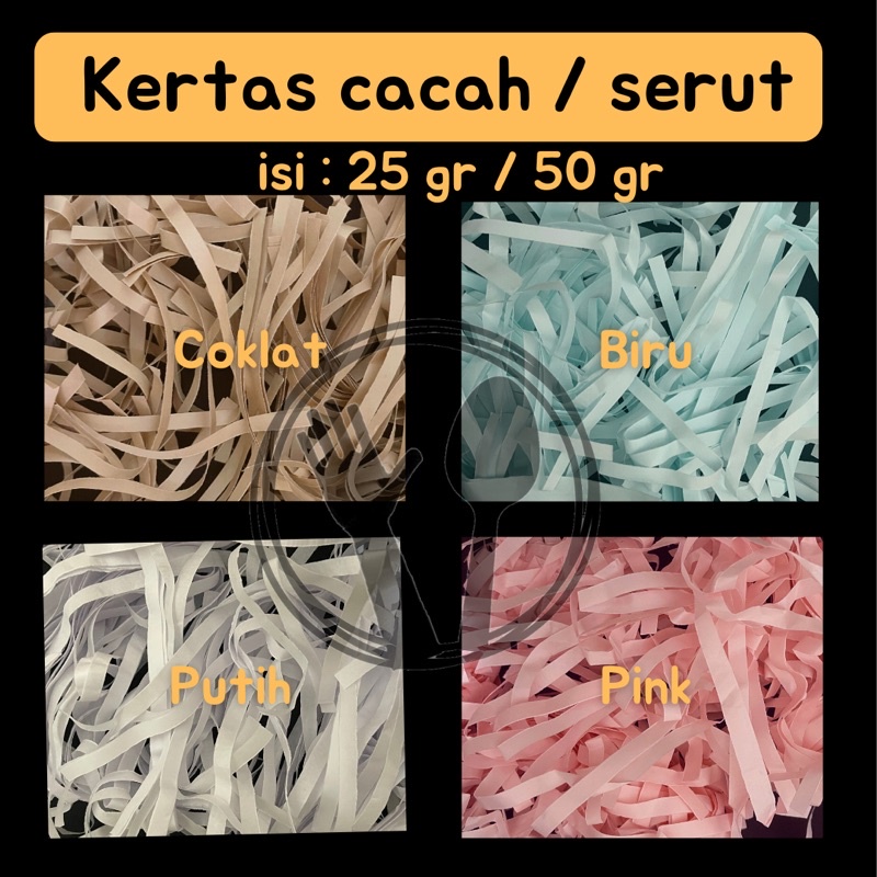 KERTAS CACAH KERTAS SERUT GIFT BOX FILLER SHREDDED PAPER KERTAS SHREDDED SAMSON KERTAS PACKING