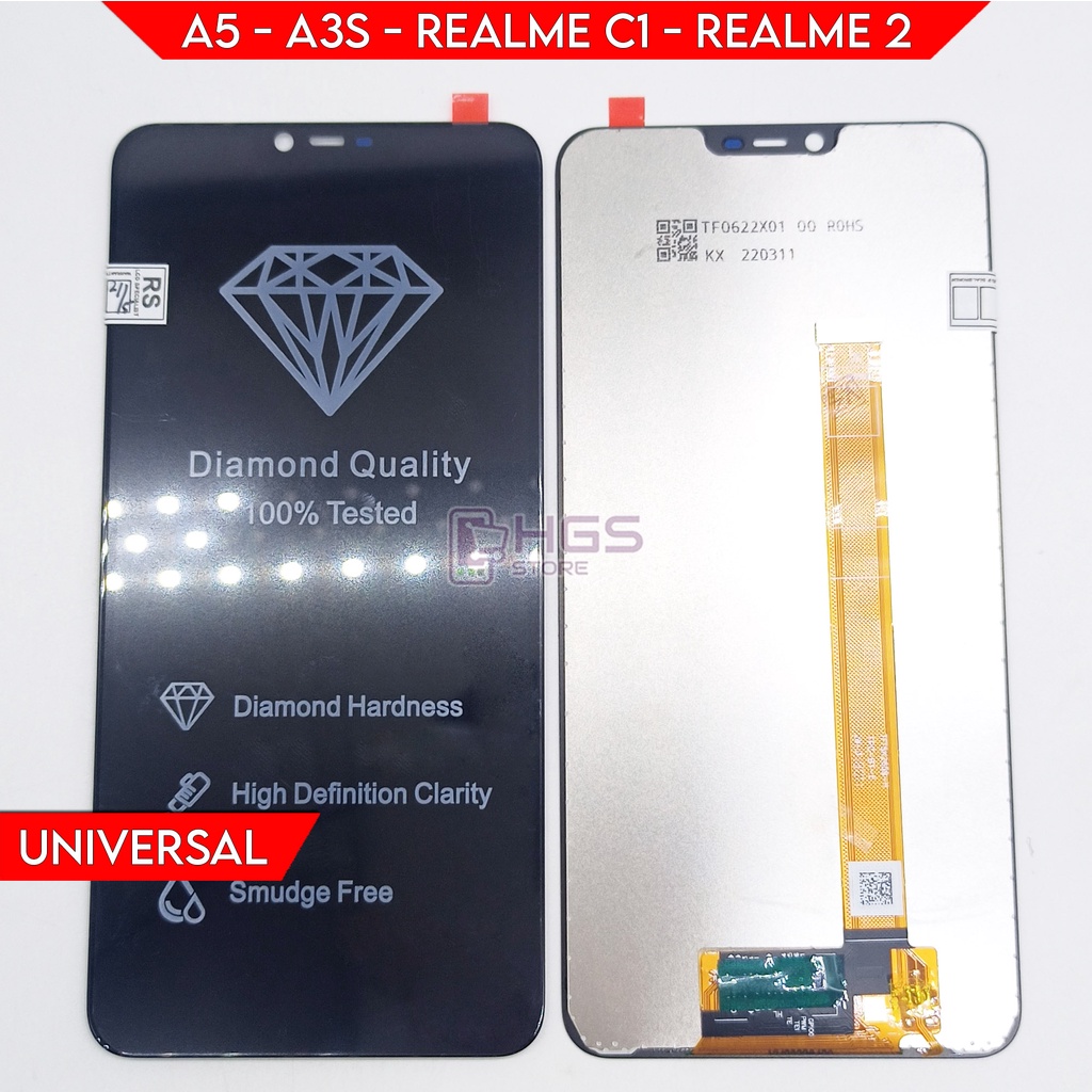 LCD OPPO A5/A3S/REALME C1/REALME 2 UNIVERSAL FULLSET TOUCHSCREEN ORI OEM