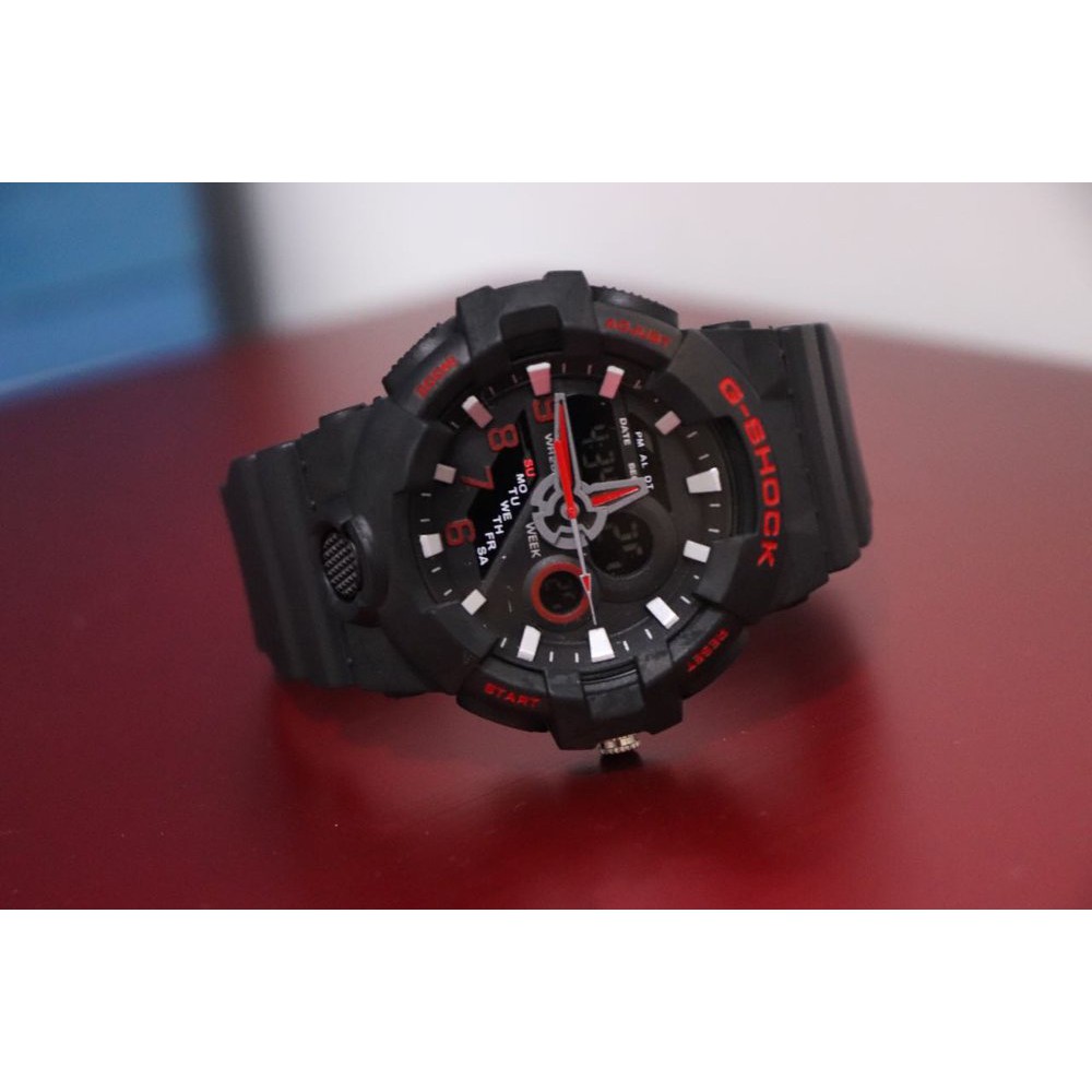 JAM TANGAN PRIA KEREN G SHOCK GA 720 BLACK LIST RED