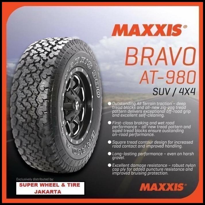 Maxxis Bravo At-980 Ukuran 275/65 R18 Lt Ban Mobil At 980 275 / 65 R18