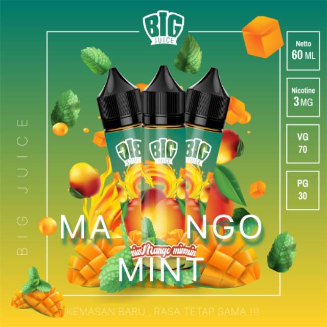 liqwid BIG JUICE LIQUIDs MURAH NIC 3 MANGO MINT