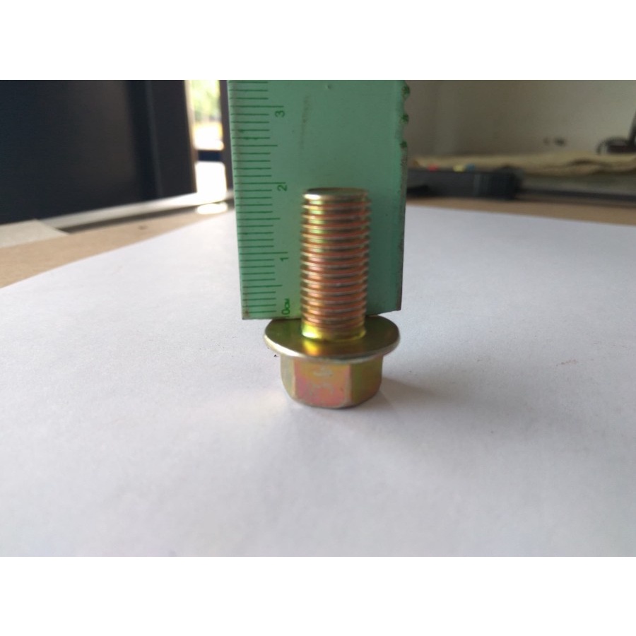 M10x20 Flange Bolt Kuning (Baut 14 Topi)