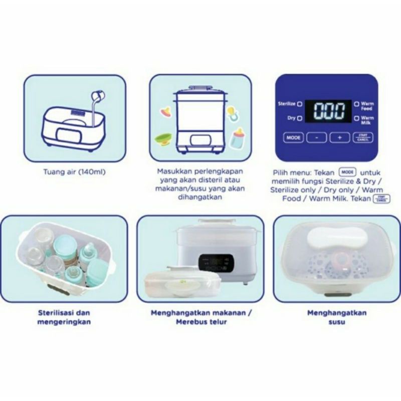 Baby Safe Digital Sterilizer &amp; Dryer Food Warmer - Steril Digital Botol Bayi dan Perlengkapan Bayi