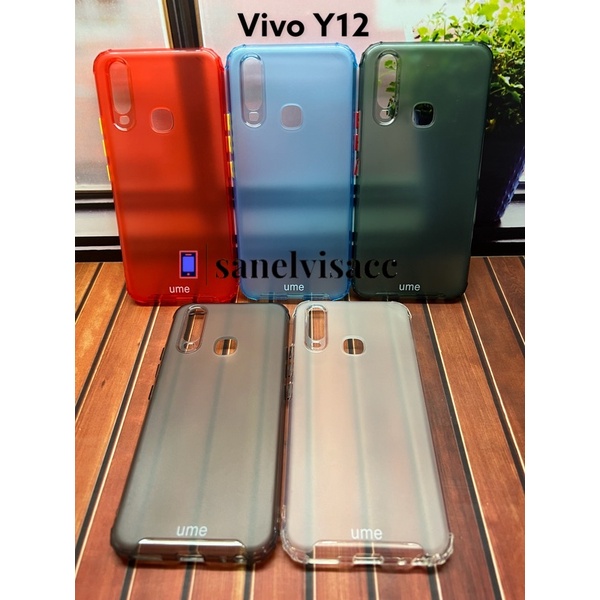 Case Vivo Y12 , Casing Vivo Y12 Soft Case Ume Matte Rainbow