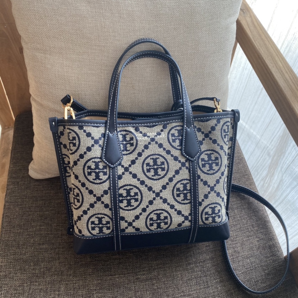 ready tas tory burch bag original 83313 83312 tb PERRY MONOGRAM Jacquard Tote Bag Wanita tas wanita import