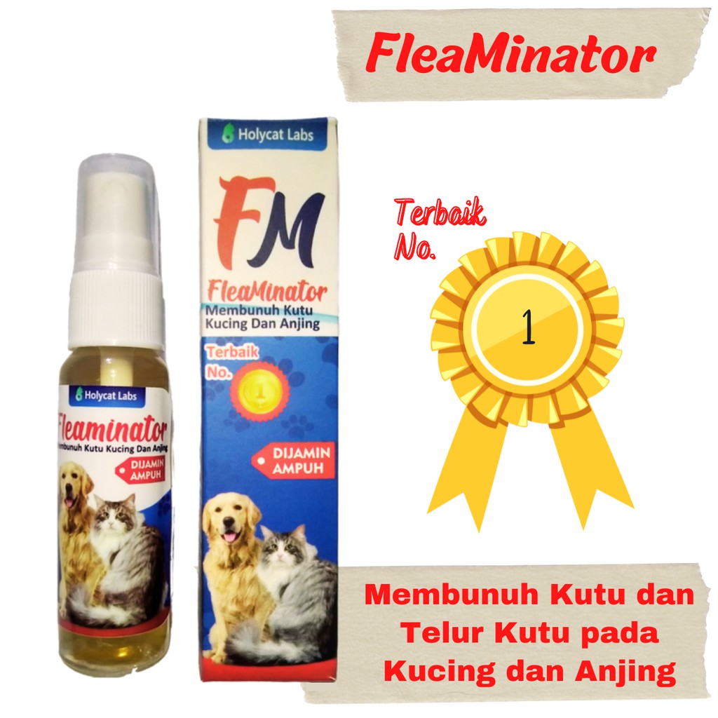 Obat Anti Kutu Spray Hewan Anjing dan Kucing Fleaminator 20 ml