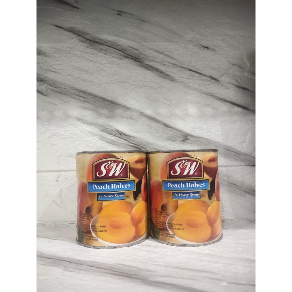 

S&W SW Peach Halves 825gr (Buah Peach)