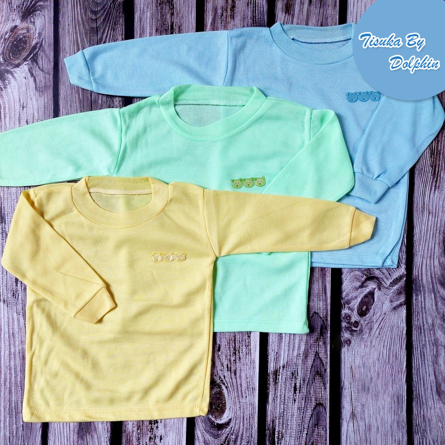 Kaos Oblong Bayi Dolphin Panjang Bahan Halus &amp; Lembut M L XL