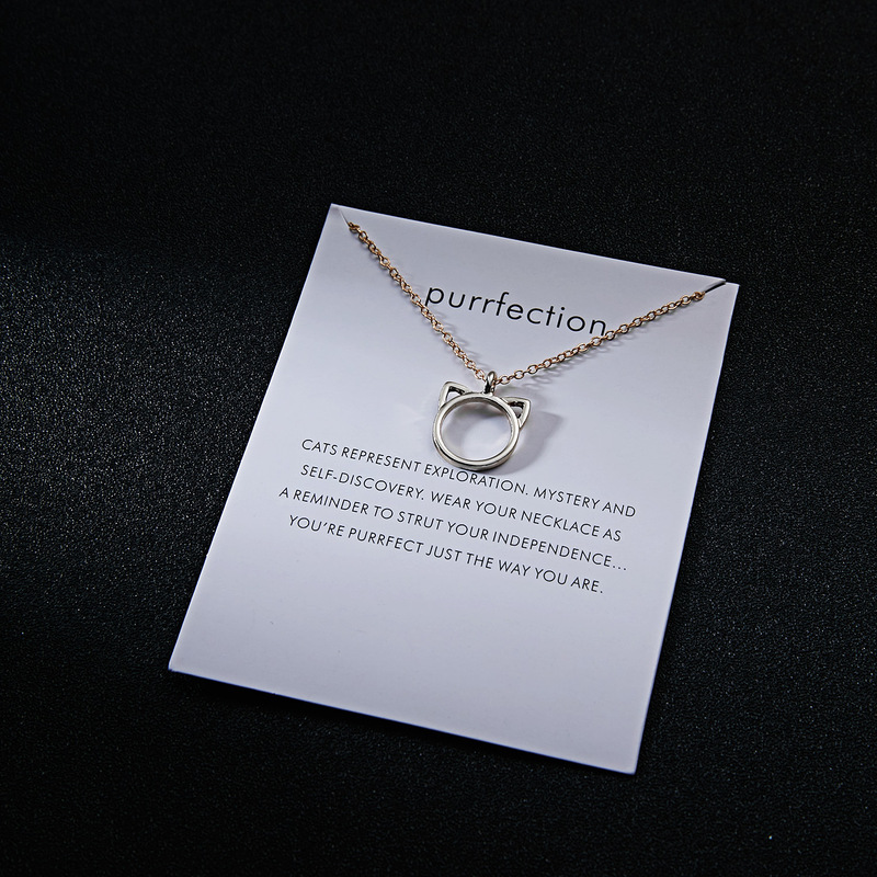 Fashion Paper Card Necklace Creative Alloy Sun Pendant Necklace Women Choker