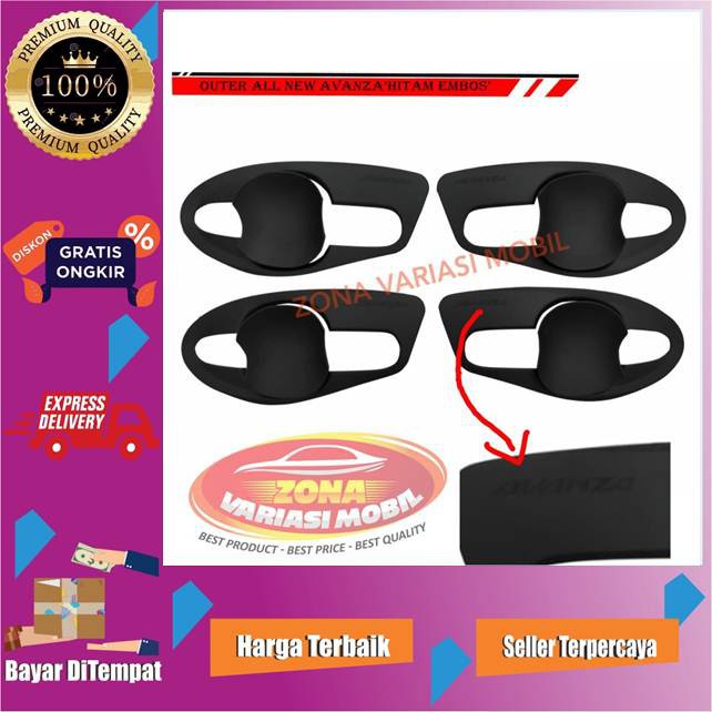 ORIGINAL OUTER HANDLE MANGKOK PINTU MOBIL GRAND NEW AVANZA 2016 HITAM DOFF