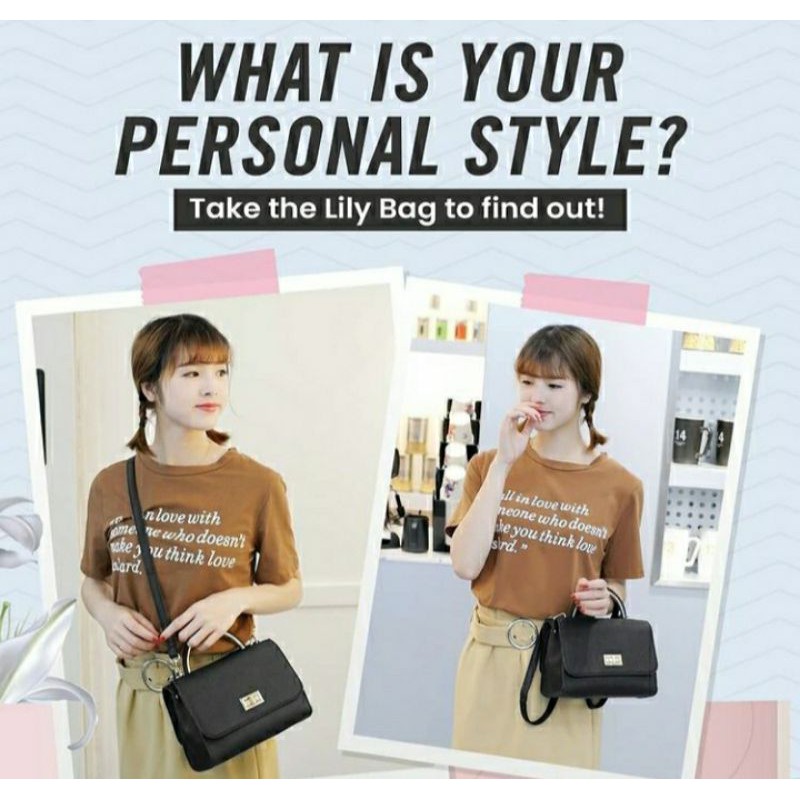 JIMS HONEY JH Tas selempang wanita Tas wanita Tas Cewek Lily bag Tas kantor Tas modis