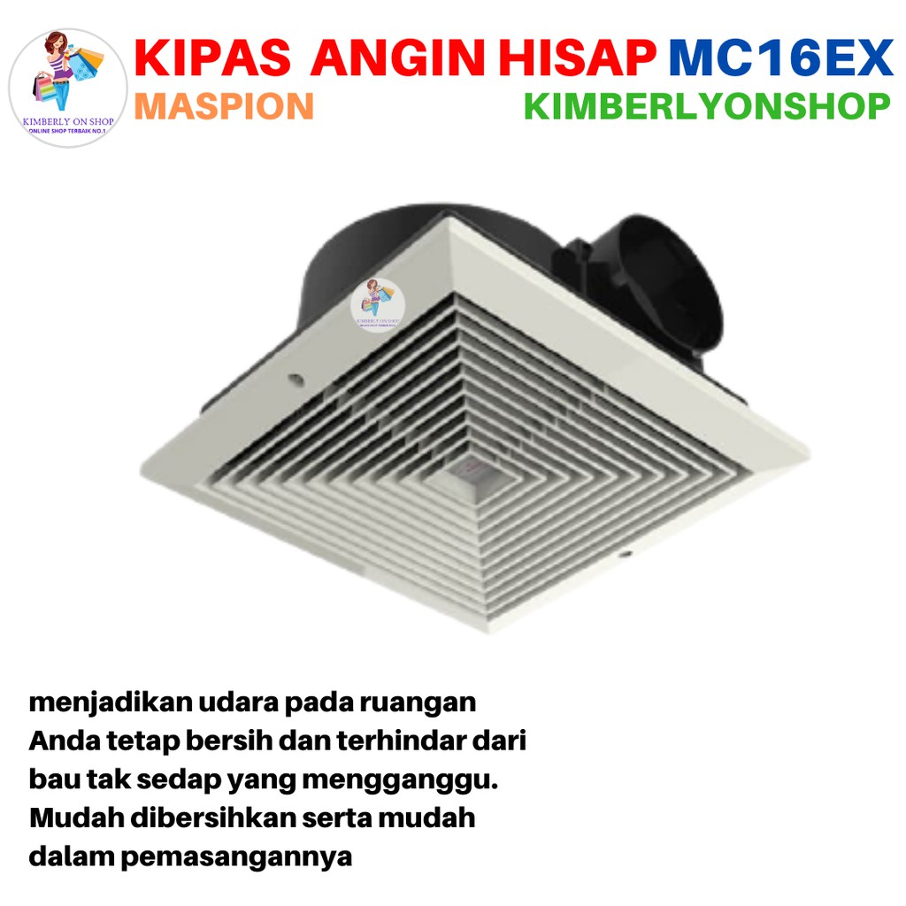 Exhaust Plafon Ventilang Fan Kipas Maspion MV16EX