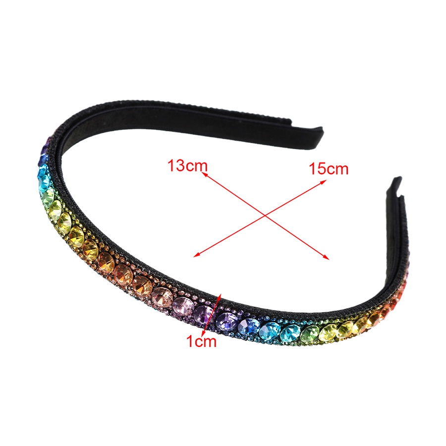 Korean Full Diamond Crystal Headband Woman Retro Rhinestone Thin Hair Band With Teeth Headwear