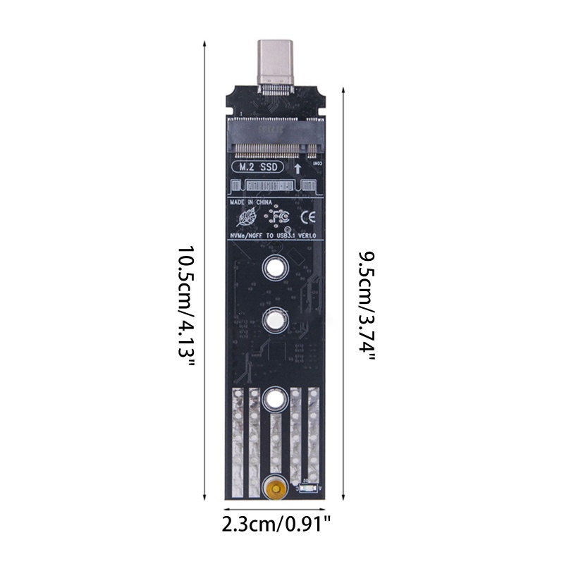 Btsg Adapter NVME NGFF Ke USB Berkinerja Tinggi Untuk Kartu SSD M.2 Ke Type-C (Tanpa Kabel N