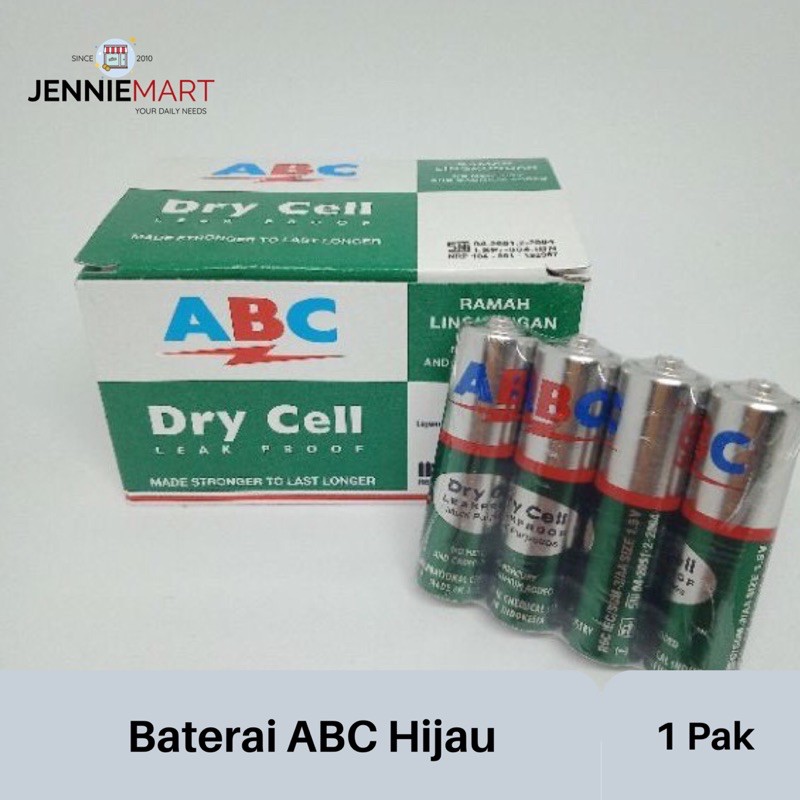 Baterai ABC AA Hijau Dry Cell
