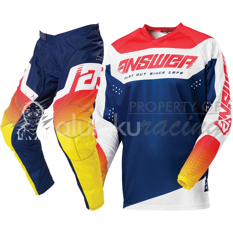 Jersey with Pants Trail Motocross MX with Custom Name &amp; Number – AN014