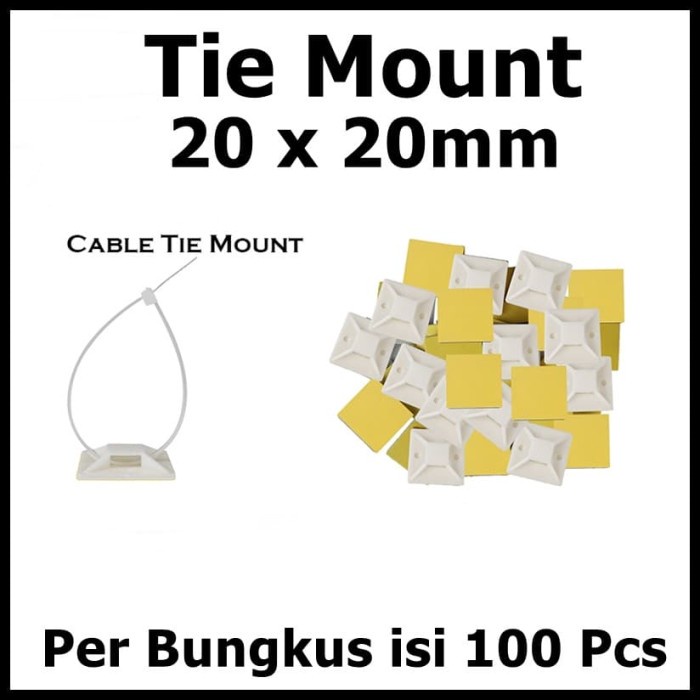 Per Bungkus Tie Mount 20mmx20mm 20x20 mm isi 100 pcs