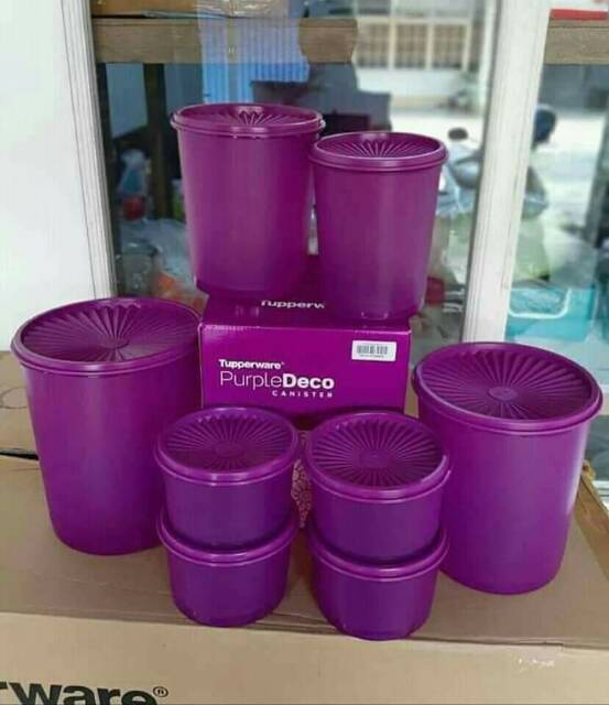 Toples Tupperware deco canister set