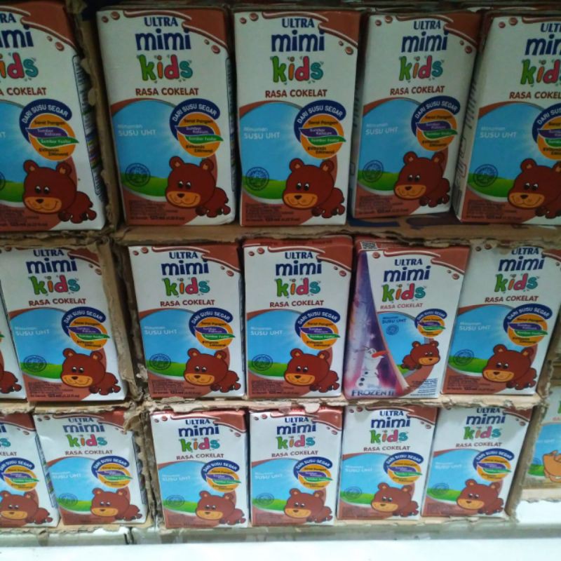 

Susu uht Ultra Mimi kids Rasa coklat 125ml isi 40pcs