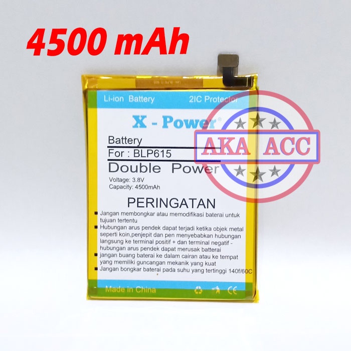 Baterai Oppo A37F Neo 9 BLP615 Batu Batre Tanam Double Power