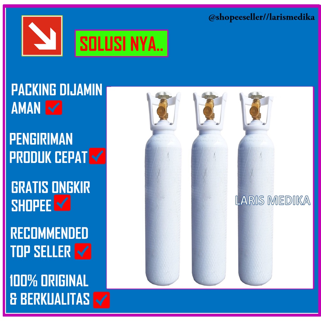 TABUNG OKSIGEN 1M3 FULL ISI Tabung Oksigen 1m3 Pure Air + isi Full / Tabung oksigen merek Pure Air