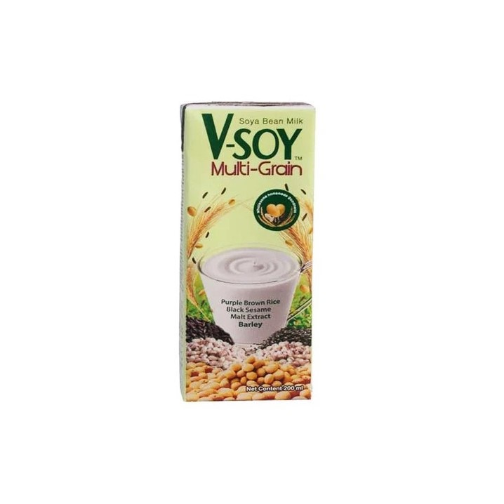 V-SOY Multi Grain Soy Milk UHT 200ml | Shopee Indonesia