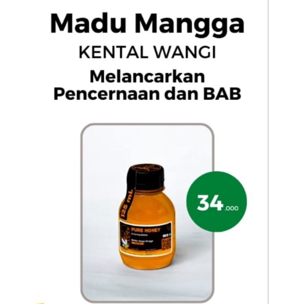 

Madu Murni Asli Nektar Bunga Mangga Raw Honey [125ml]