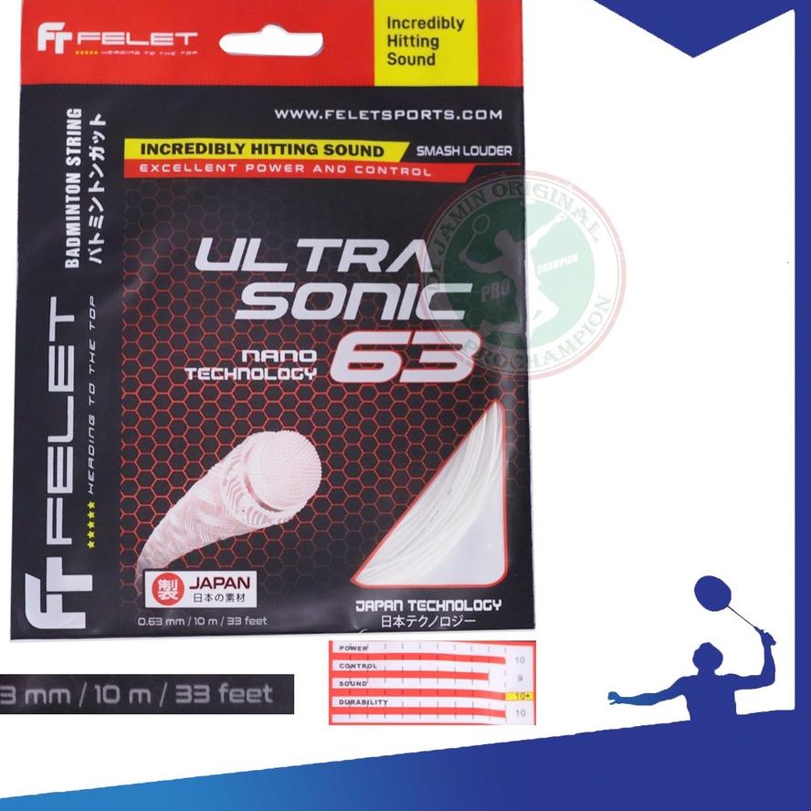 ➷ FELET SENAR ULTRA SONIC 63 /FELET SENAR FELET SENAR BADMINTON ORIGINAL ☎