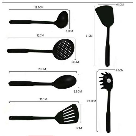 Spatula Set Isi 6 pcs / Kitchen Tools Sendok Masak / sutil Isi 6 pcs / sodet / Set Spatula isi 6 pcs / Kitchen Tools isi 6