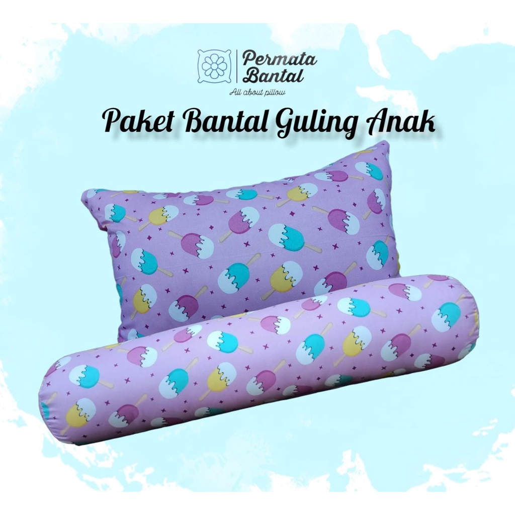 [PROMO] PAKET Bantal Guling ANAK Karakter Full SILIKON Bisa dicuci