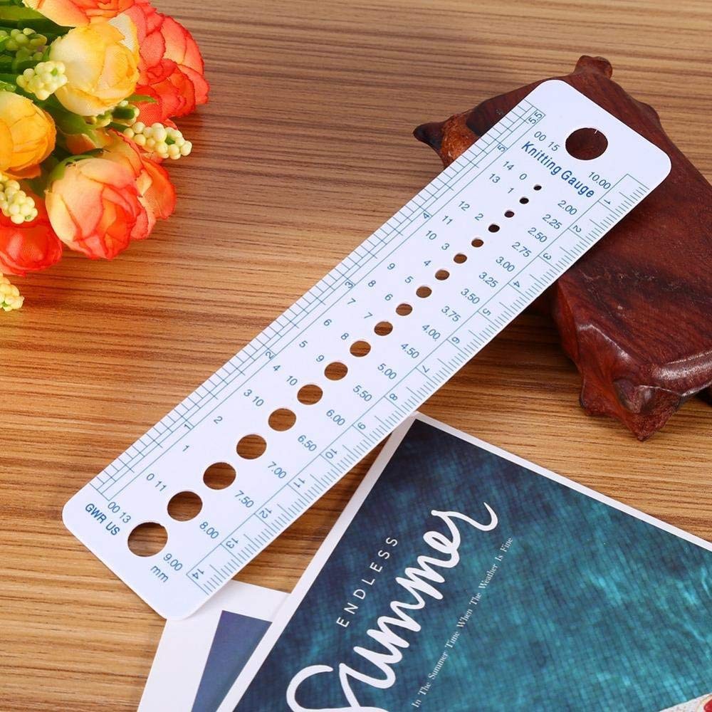 Knitting Gauge Ruler Plastic Needle / ANK Penggaris Plastik Rajut