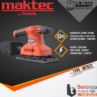 Maktec Mesin Amplas MT 923 180 Watt Finishing Sander MT923