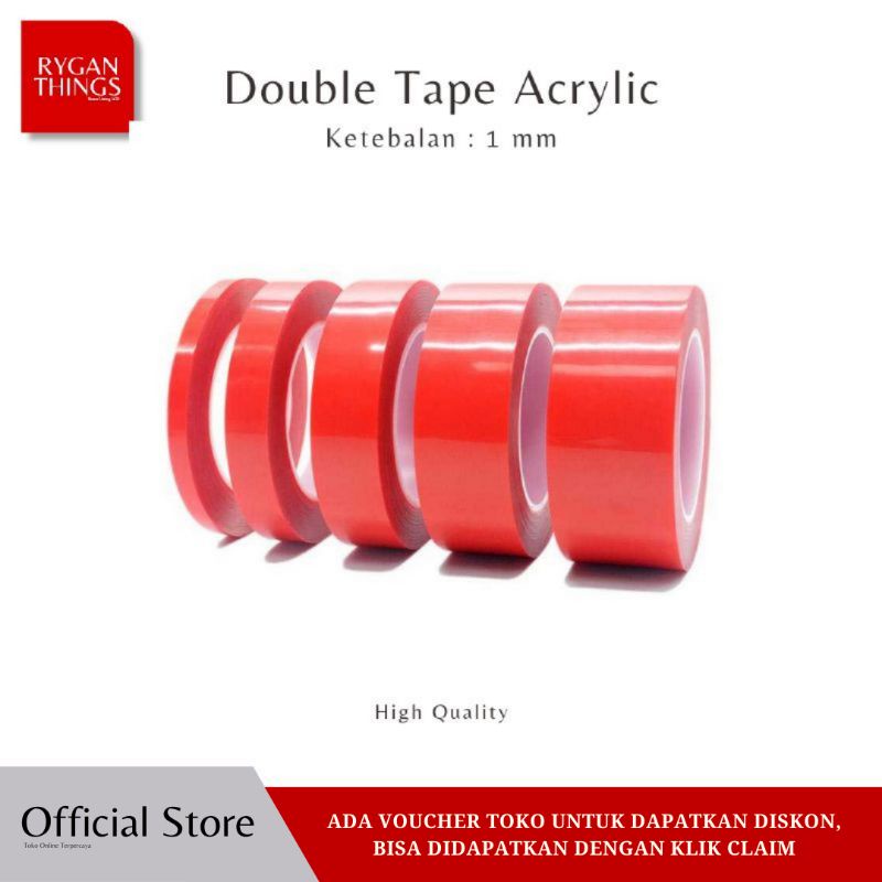 

Perekat Double Tape Acrylic Adhesive Transparent Sticker TaffPACK - J4702