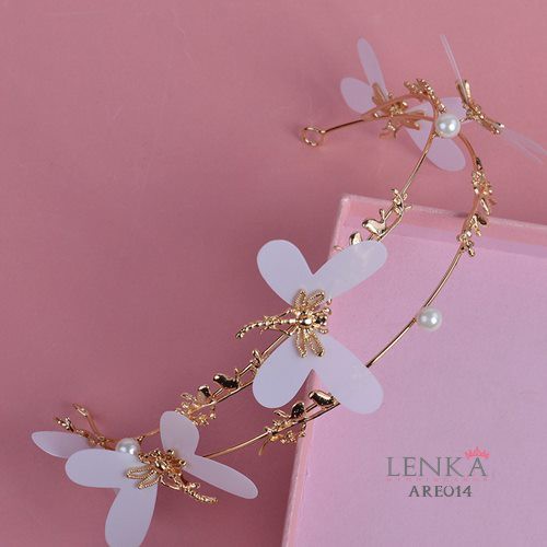 [SIAP KIRIM] AKSESORIS BANDO TIARA GOLD PESTA BRIDESMAID GOLD ARE014