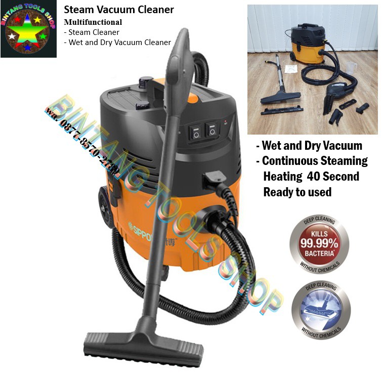 SIPPON Karcher Steam Cleaner with Vacuum 2in1 Fungsi Steam Vacuum Cleaner Industrial and Commercial