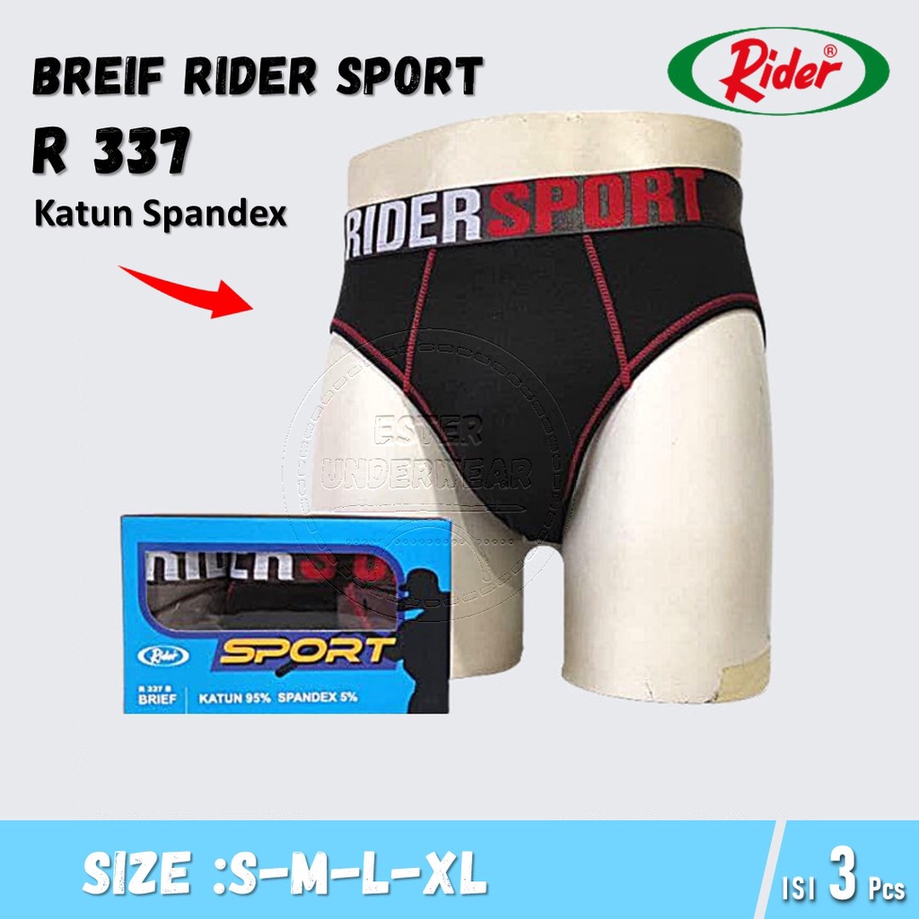 Celana Dalam Pria Rider Sport R 337 Isi 3Pcs/Pack