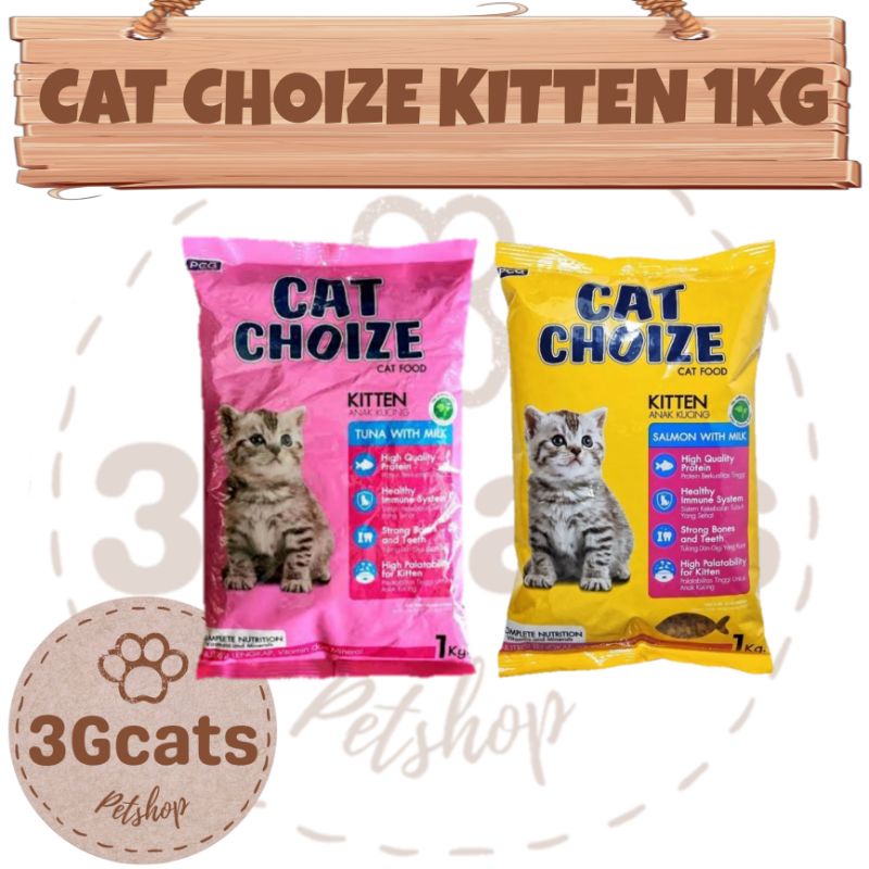 cat choize kitten makanan kucing fresh pack 1kg salmon tuna milk