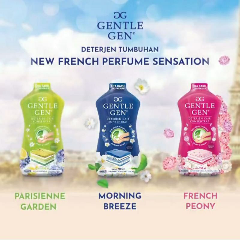 Gentle Gen Deterjen Cair Konsentrat Daya Bersih Tumbuhan 750 ML