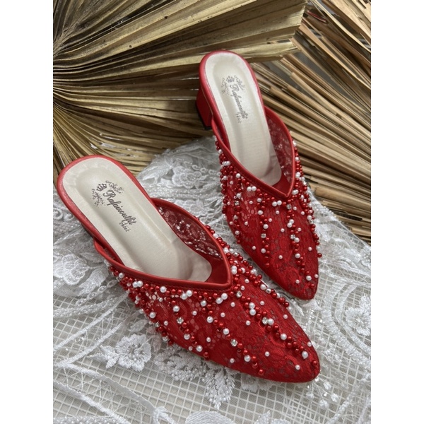 sepatu Rafaizoutfit sepatu wedding sepatu wanita pesta sepatu Yesika merah cabe 5cm tahu