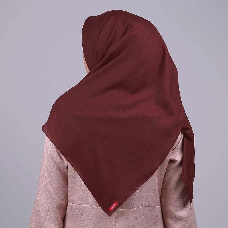 kerudung hijab polos zoya scarf plain Merah Bata limited edition original