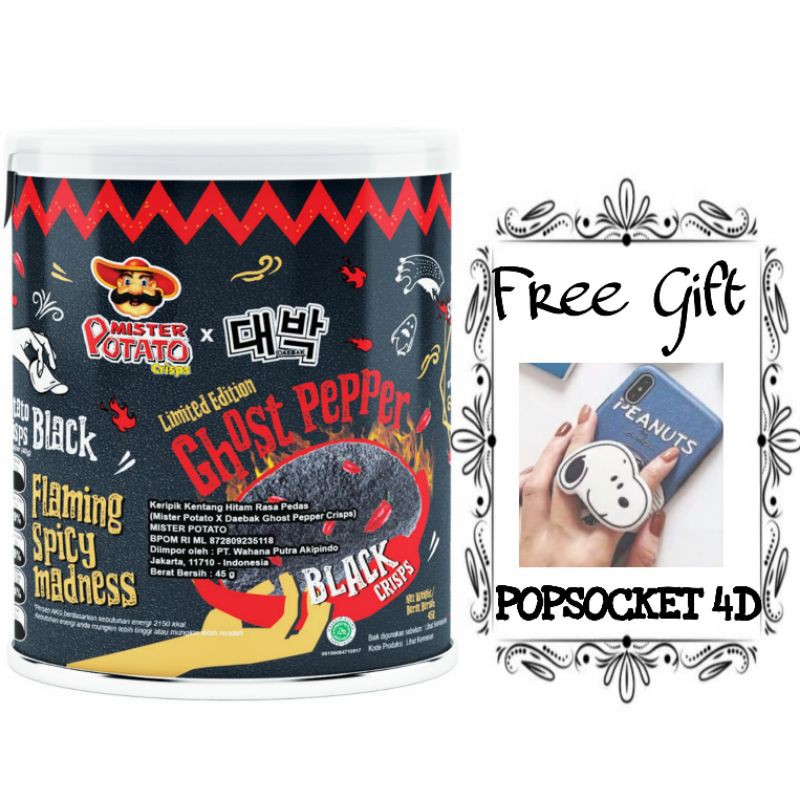 

READY STOCK Mister potato ghost pepper x daebak mr potato rasa ghostpepper snack kekinian