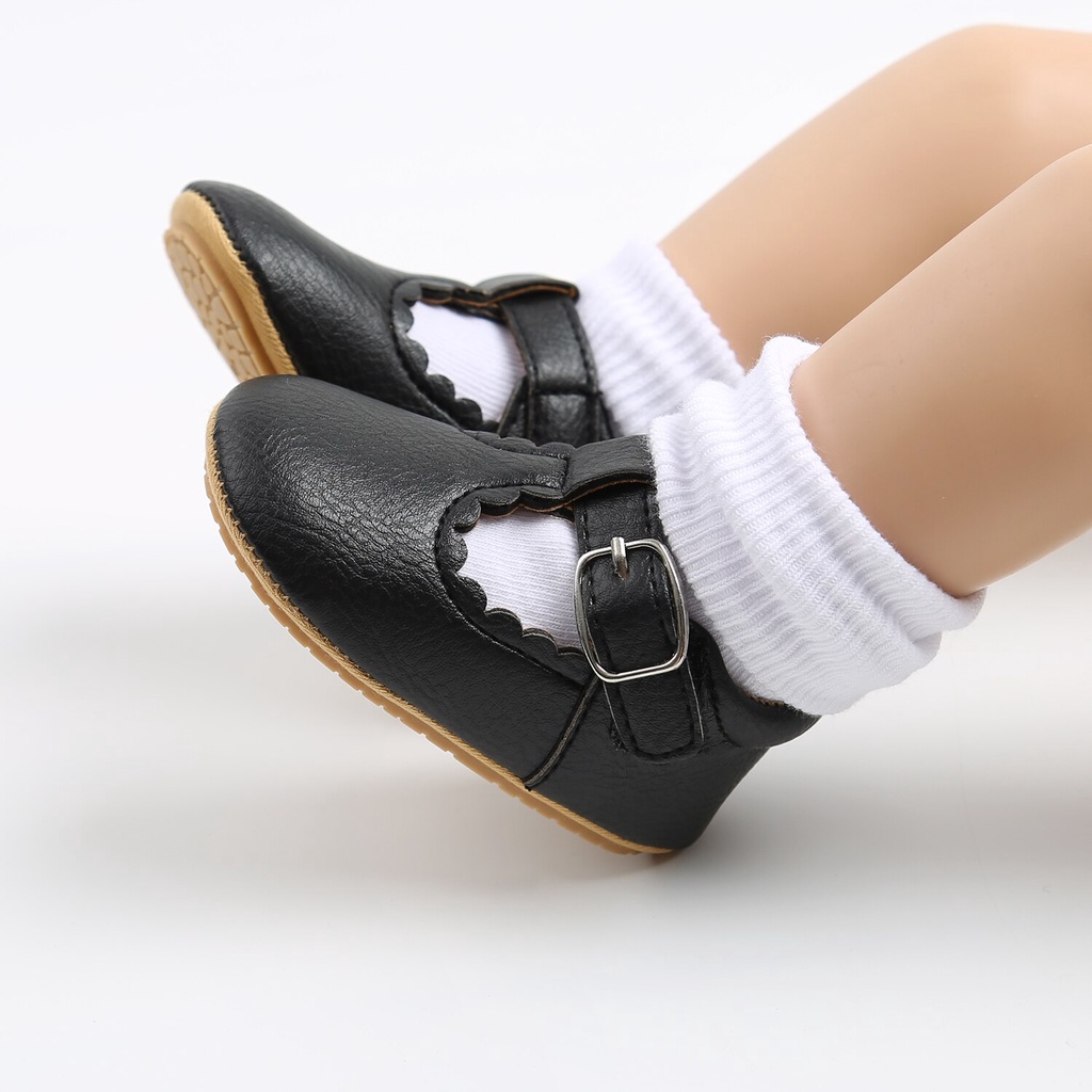 Sepatu Bayi Prewalker Perempuan Umur 0 - 12 Bulan Sepatu Casual Anak Bayi Perempuan Baby Prewaker Shoes Cewek Murah Umur 0 - 14 Bulan, umur 1 Tahun 0 - 6 Bulan Hitam AK 14