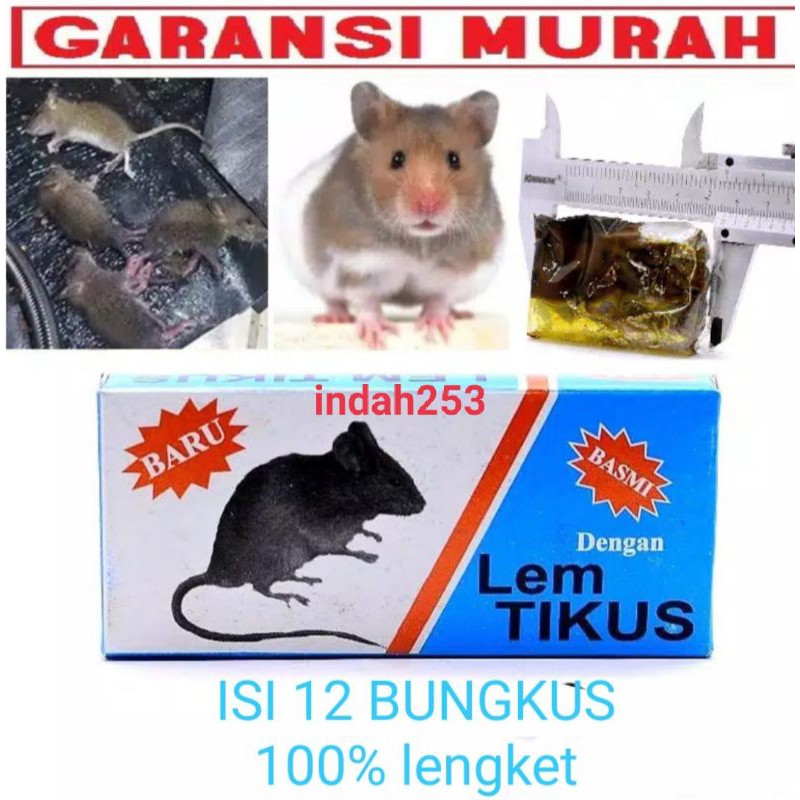 LEM TIKUS  ISI 12 BUNGKUS/LEM PERANGKAP TIKUS (1lusin)